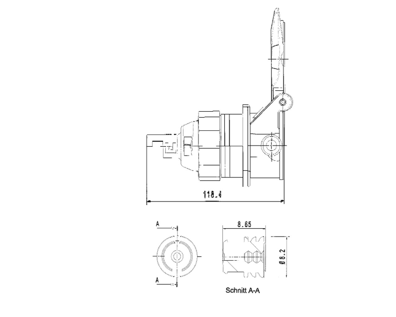 Steckdose 5-polig ABS tech. Zeichnung perfekt24v 7 3